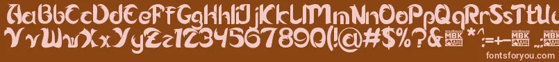 Alamak Font – Pink Fonts on Brown Background