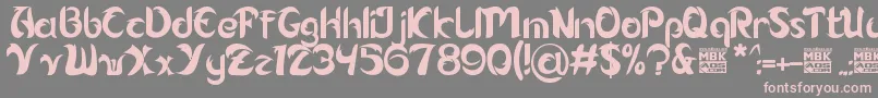 Alamak Font – Pink Fonts on Gray Background
