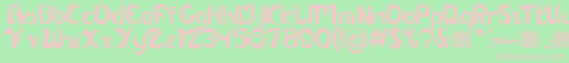 Alamak Font – Pink Fonts on Green Background