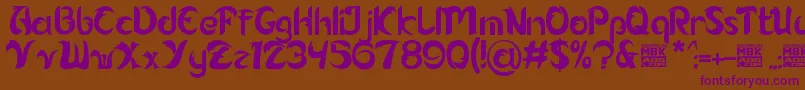 Alamak Font – Purple Fonts on Brown Background