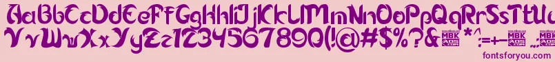 Alamak Font – Purple Fonts on Pink Background