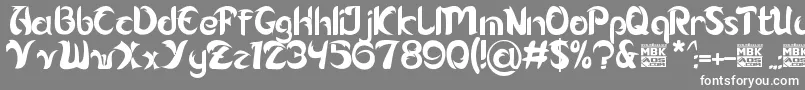 Alamak Font – White Fonts on Gray Background
