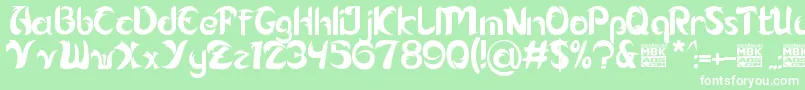 Alamak Font – White Fonts on Green Background