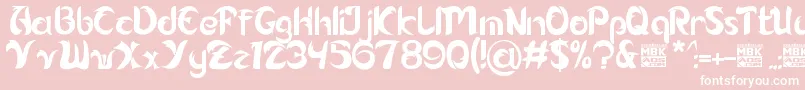 Alamak Font – White Fonts on Pink Background