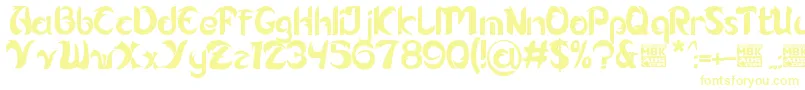 Шрифт Alamak – жёлтые шрифты