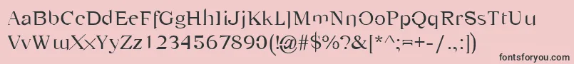 Emancipation Font – Black Fonts on Pink Background