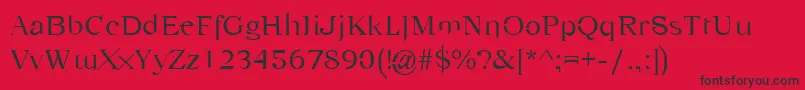 Emancipation Font – Black Fonts on Red Background