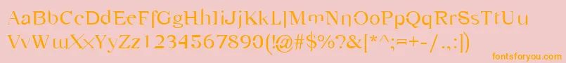 Emancipation Font – Orange Fonts on Pink Background