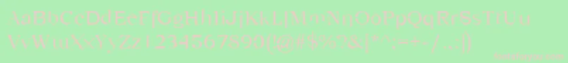 Emancipation Font – Pink Fonts on Green Background