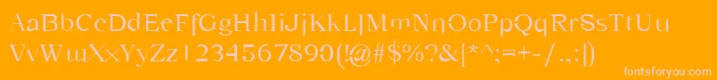 Emancipation Font – Pink Fonts on Orange Background