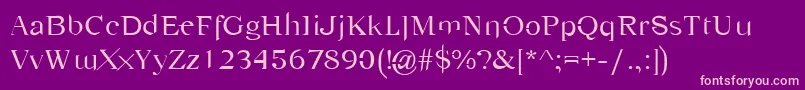 Emancipation Font – Pink Fonts on Purple Background