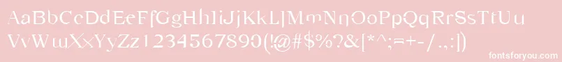 Emancipation Font – White Fonts on Pink Background