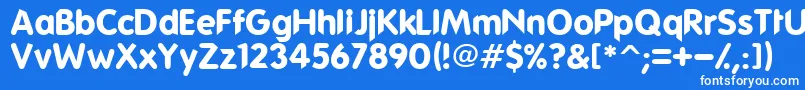 Phatguy ffy Font – White Fonts on Blue Background