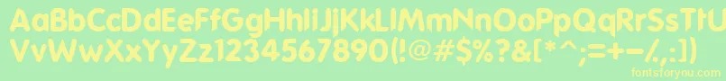 Phatguy ffy Font – Yellow Fonts on Green Background