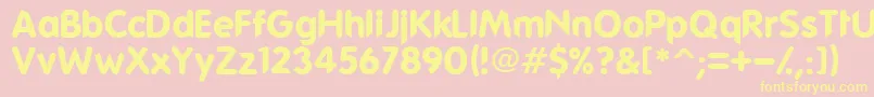 Phatguy ffy Font – Yellow Fonts on Pink Background