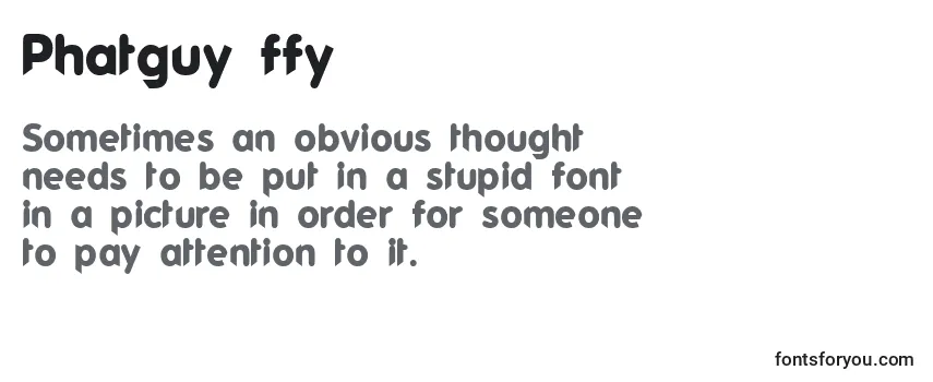 Review of the Phatguy ffy Font