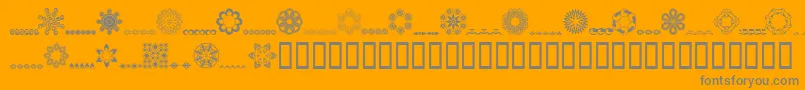 Whirlygi Font – Gray Fonts on Orange Background