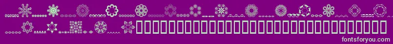 Whirlygi Font – Green Fonts on Purple Background