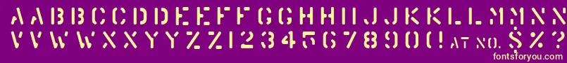 Warehouse Font – Yellow Fonts on Purple Background