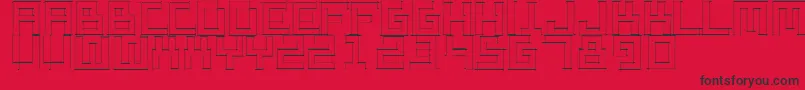 Sketchiquaa Font – Black Fonts on Red Background