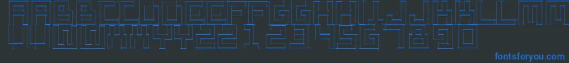 Sketchiquaa Font – Blue Fonts on Black Background