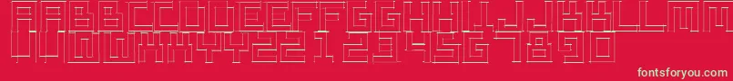 Sketchiquaa Font – Green Fonts on Red Background