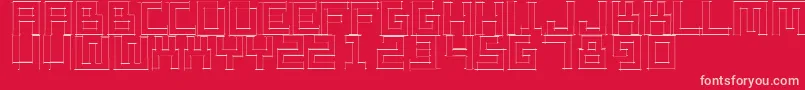 Sketchiquaa Font – Pink Fonts on Red Background