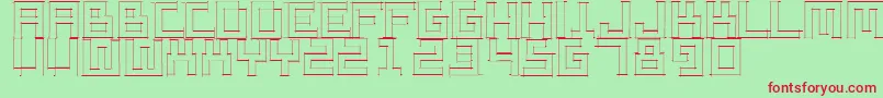Sketchiquaa Font – Red Fonts on Green Background