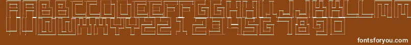 Sketchiquaa-fontti – valkoiset fontit ruskealla taustalla