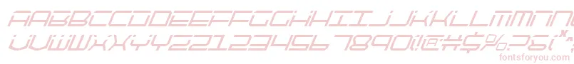 QuicktechCondensedItalic Font – Pink Fonts on White Background