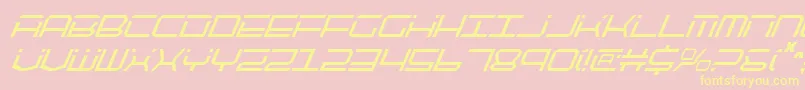 fuente QuicktechCondensedItalic – Fuentes Amarillas Sobre Fondo Rosa