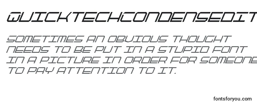QuicktechCondensedItalic Font