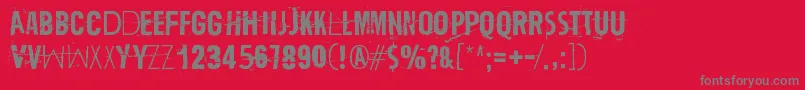 TrashZydego Font – Gray Fonts on Red Background