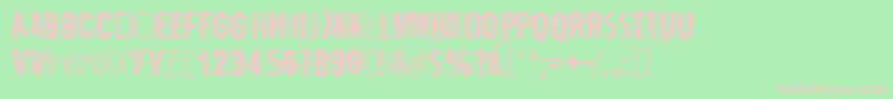 TrashZydego Font – Pink Fonts on Green Background