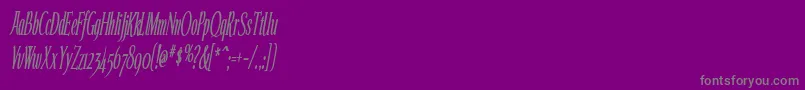 Czcionka Echeloncondensed ffy – szare czcionki na fioletowym tle