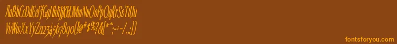 Echeloncondensed ffy Font – Orange Fonts on Brown Background