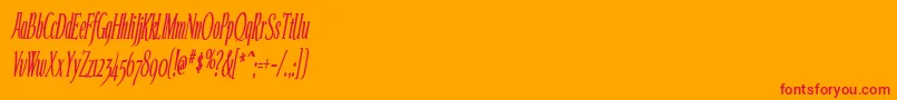 Echeloncondensed ffy Font – Red Fonts on Orange Background