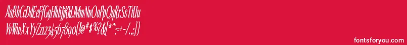 Echeloncondensed ffy Font – White Fonts on Red Background