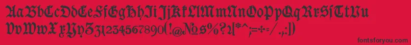 Goeschen Font – Black Fonts on Red Background