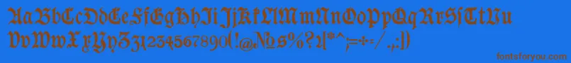 Goeschen Font – Brown Fonts on Blue Background