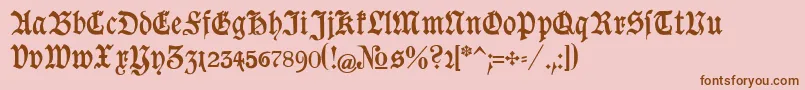 Goeschen Font – Brown Fonts on Pink Background