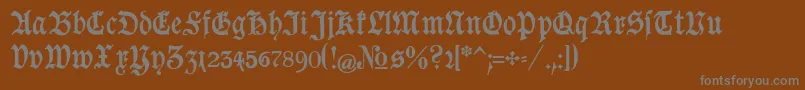 Goeschen Font – Gray Fonts on Brown Background
