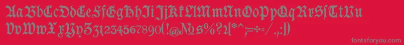 Goeschen Font – Gray Fonts on Red Background