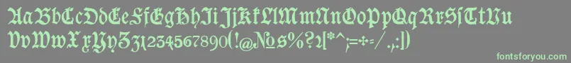 Goeschen-Schriftart – Grüne Schriften auf grauem Hintergrund