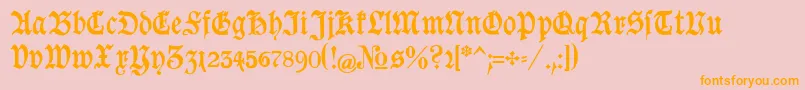 Goeschen Font – Orange Fonts on Pink Background