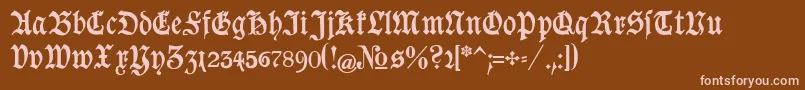 Goeschen Font – Pink Fonts on Brown Background