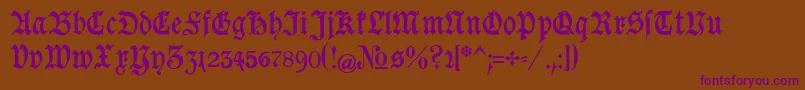 Шрифт Goeschen – фиолетовые шрифты на коричневом фоне