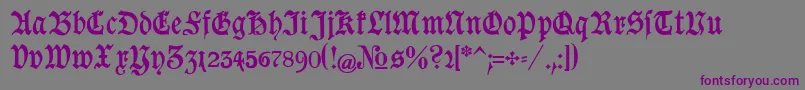 Шрифт Goeschen – фиолетовые шрифты на сером фоне