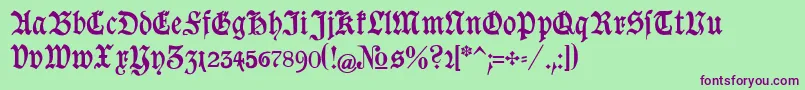 Goeschen Font – Purple Fonts on Green Background