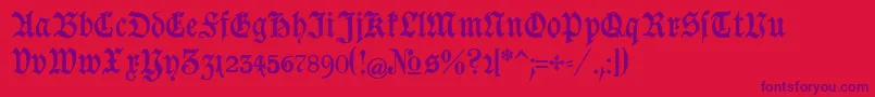 Goeschen Font – Purple Fonts on Red Background